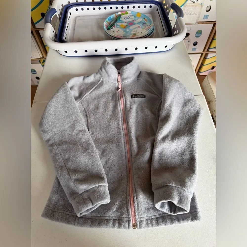 Columbia Kids Light Gray Fleece Jacket